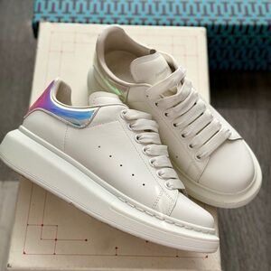 Alexander McQueen White and Iridescent Women's Sneakers